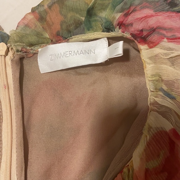 Zimmerman Melody Floral-print Ruffle Silk Playsuit - Picture 7 of 8